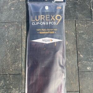 12inch clip in burgundy hair extensions